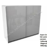 ASPEN GREY MAGASFÉNYŰ elemes konyhabútor  FELSŐ SZÁRÍTÓ TÁLCÁS 2 AJTÓS ELEM 80CM G80C