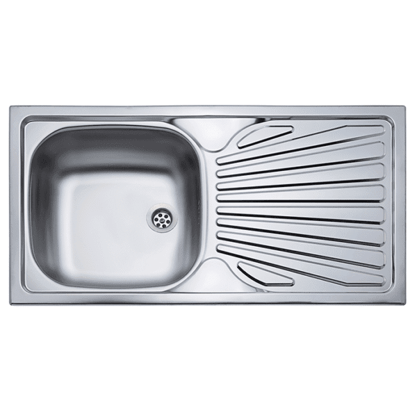 Kevmil KM-121 rozsdamentes egy medencés mosogató tálca 860 x 435 mm MUNKALAPBA VÁGÓS MOSOGATÓTÁLCA