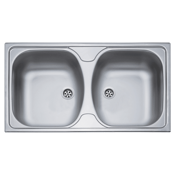 Kevmil KM-133 rozsdamentes két medencés mosogató tálca KM 44 × 78 MUNKALAPBA VÁGÓS MOSOGATÓTÁLCA