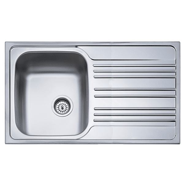 Kevmil KM-173 rozsdamentes egy medencés csepptálcás mosogató tálca 860 x 500 x 175 mm MUNKALAPBA VÁGÓS MOSOGATÓTÁLCA