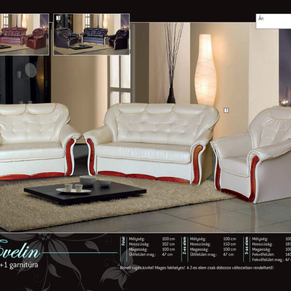 EVELIN  2-es FIX KANAPÉ - BÚTOR