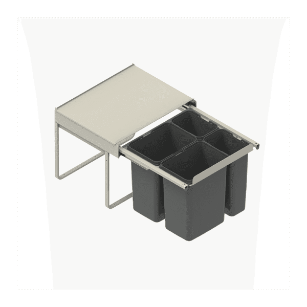 WE14.1536.05.549  *JC609 Beépíthető szelektív kuka 2x9L+2x20L