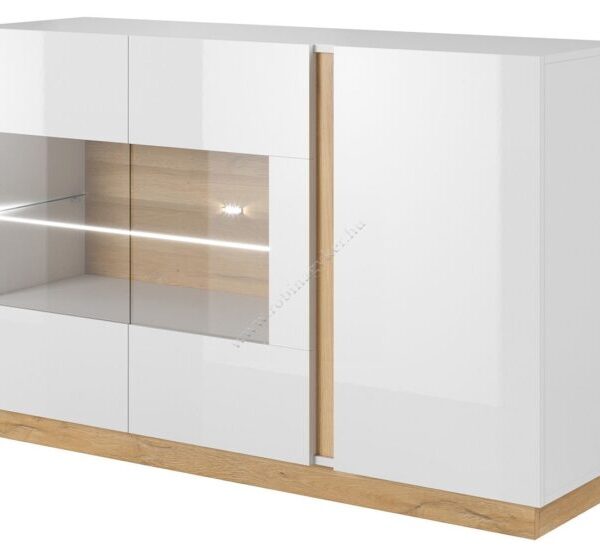ARCO BIALY. 3 ajtós vitrines komód Bútor