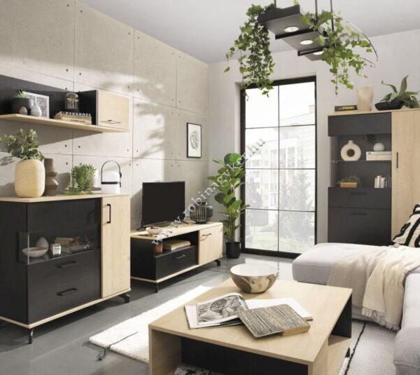 .MADISON FEKETE SYSTEM "3" -ELEMES SZEKRÉNYSOR- Bútor