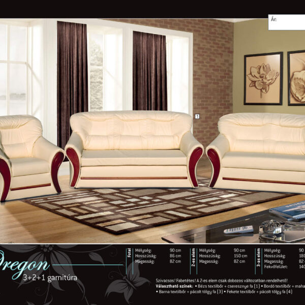 OREGON 2-es SZIVACSOS FIX KANAPÉ - BÚTOR