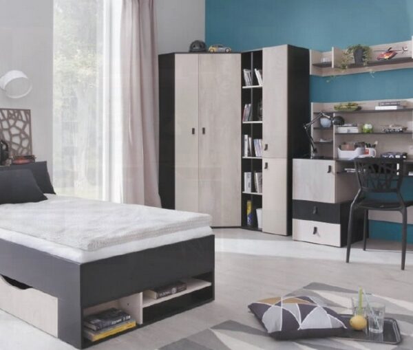 .PLANET SYSTEM CZARNY "D" -ELEMES IFJÚSÁGI SZEKRÉNYSOR- Bútor