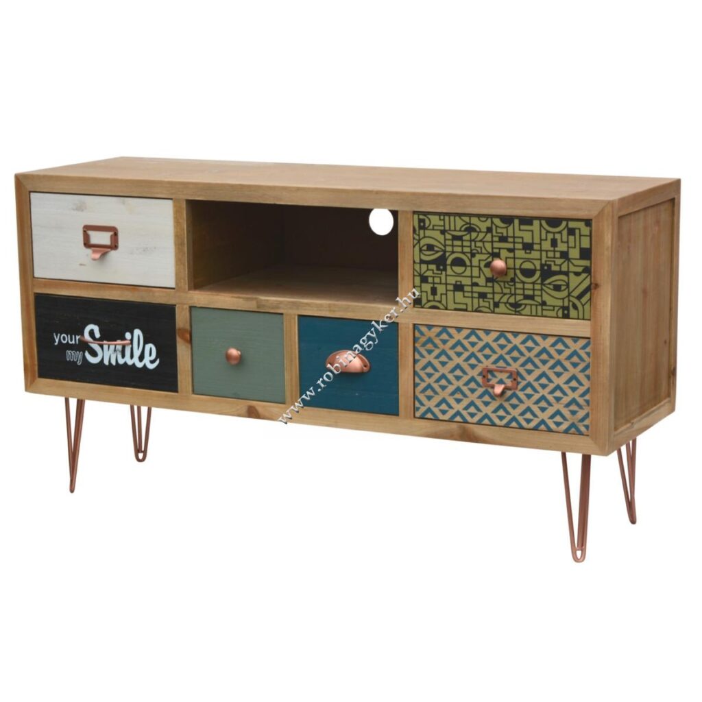 Multimédiás vintage bútor TV-vel
