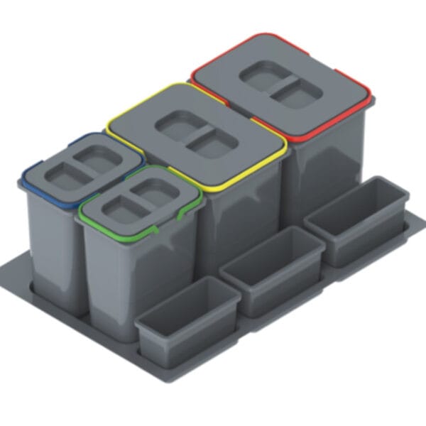 WE14.1830.05.049  *PRACTIKO-80 H400 szelektív kuka 2x9L + 2x20L