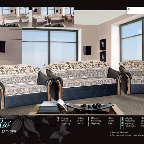 RIÓ 2-es  FIX KANAPÉ - BÚTOR