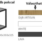 SR19-800-L2 Felső fém polc váz 2db polccal 80 cm _konyhabútor