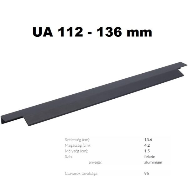 UA112*136 Matt fekete FOGANTYÚ-Konyhabútor