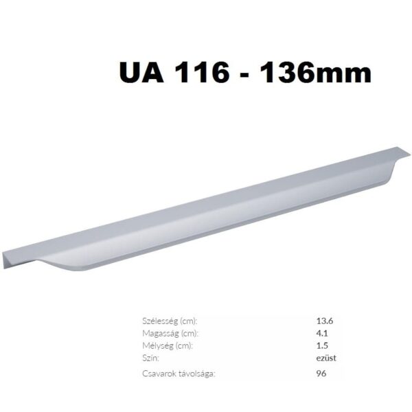 UA116*136 ALUMINIUM FOGANTYÚ-Konyhabútor