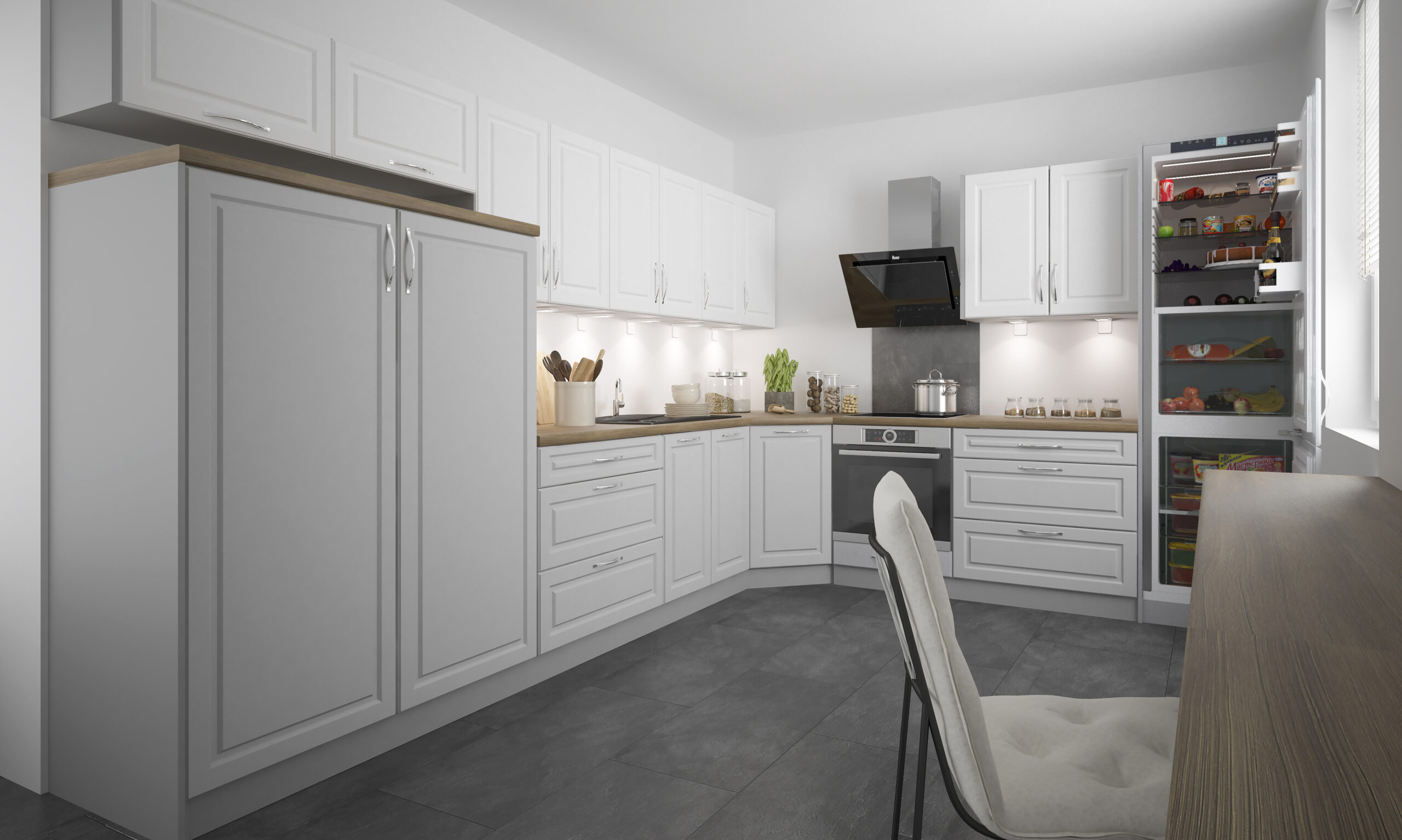 Emporium matt MDF frontos elemes konyhabútor