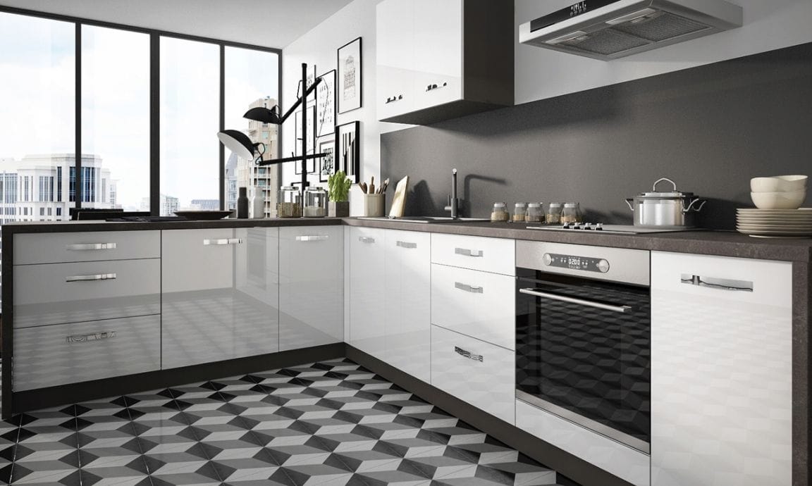 Essen magasfényű frontos elemes konyhabútor