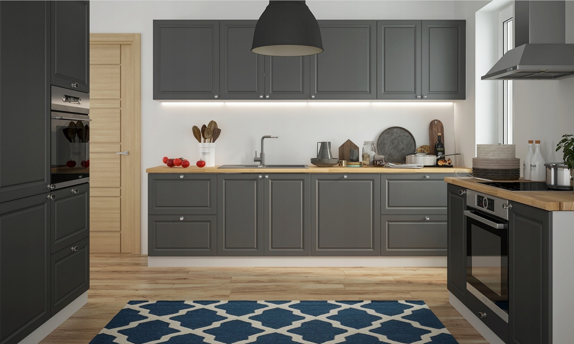 Amaro matt festett frontos elemes konyhabútor