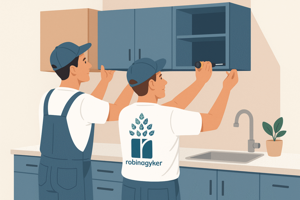 rólunk Bútorszerelés szakképzett asztalos közreműködésével,akinek a konyhabútor szerelés sem jelent kihívást.