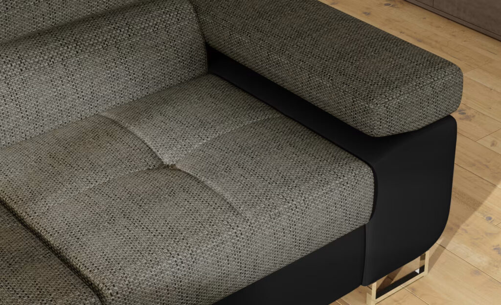 Anton sarokgarnitúra részlet – ülőfelület és karfa