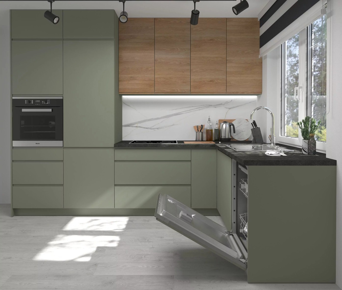 AVELLINO elemes konyhabútor – modern matt kivitel