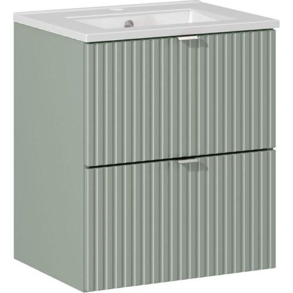 .LINE REED GREEN komplett fürdőszoba bútor szett 50 cm beépített mosdóval Dance