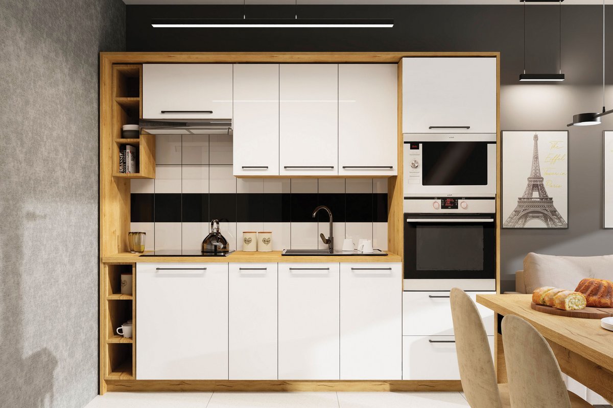 BELLONA BI DSC konyhabútor – fehér magasfényű front