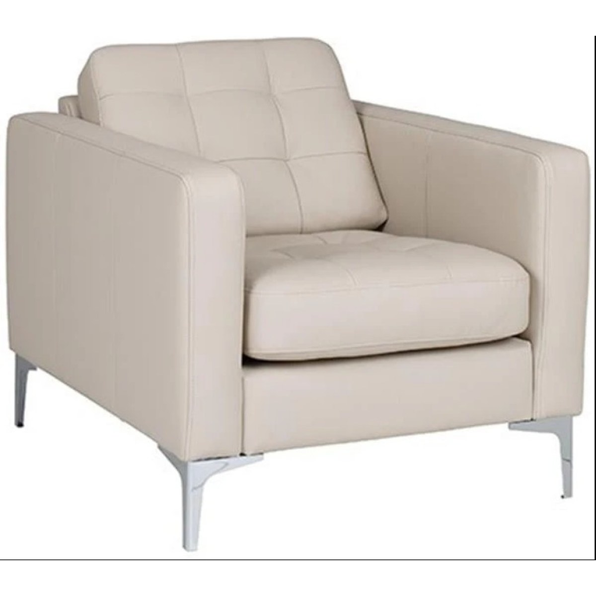 modern bőr fotel bézs színben
