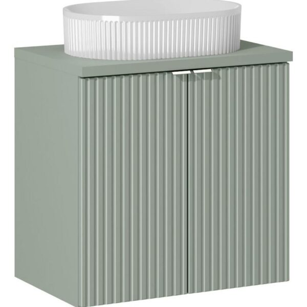 .LINE REED GREEN komplett fürdőszoba bútor szett 60 cm munkalappal és ráültethető mosdóval Beyond