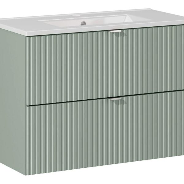 .LINE REED GREEN komplett fürdőszoba bútor szett 80 cm beépített mosdóval Dance