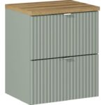 .LINE REED GREEN komplett fürdőszoba bútor szett 50 cm munkalappal