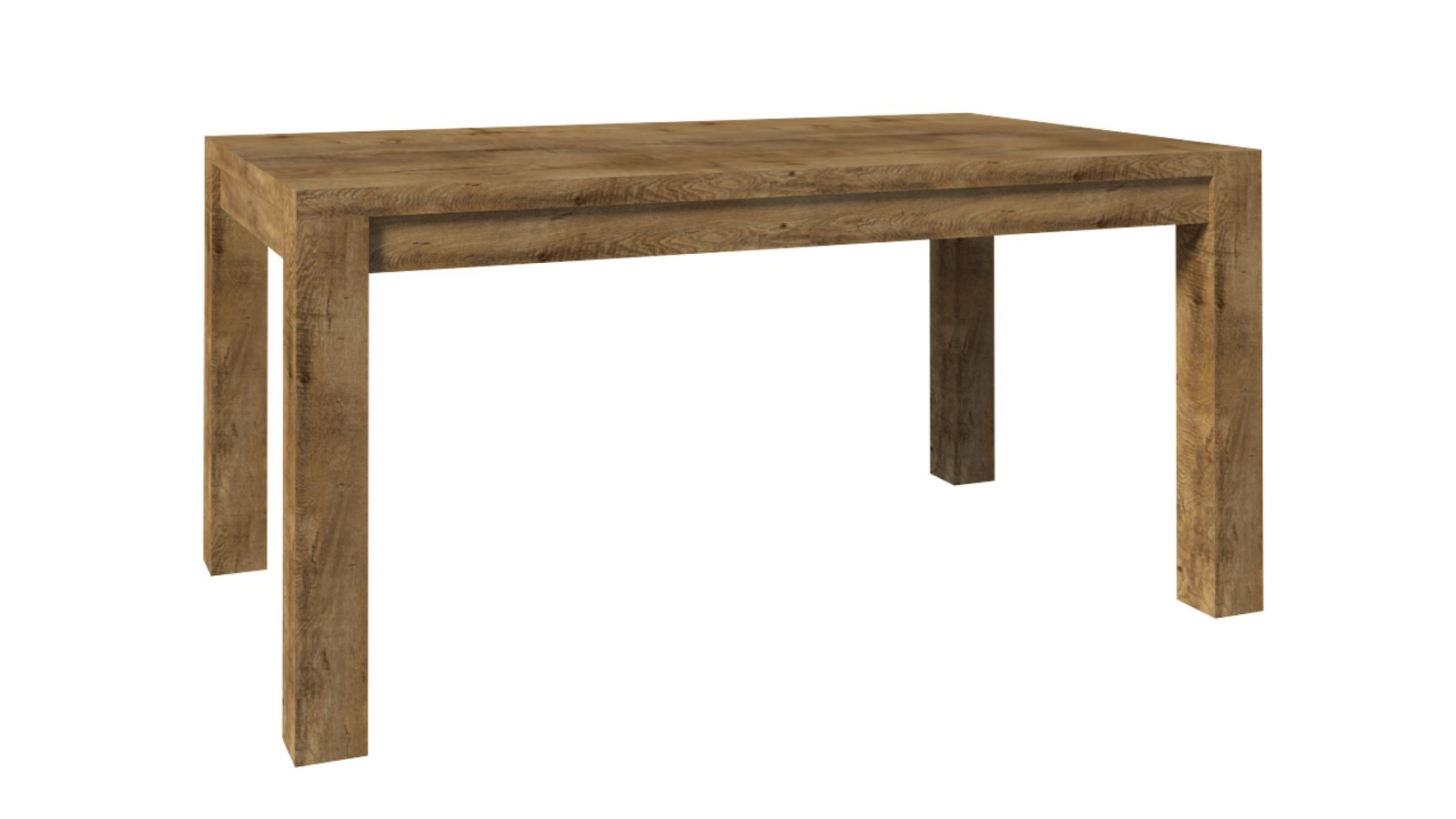 Étkező asztal – rusztikus tölgy hatás, masszív, 180×90 cm