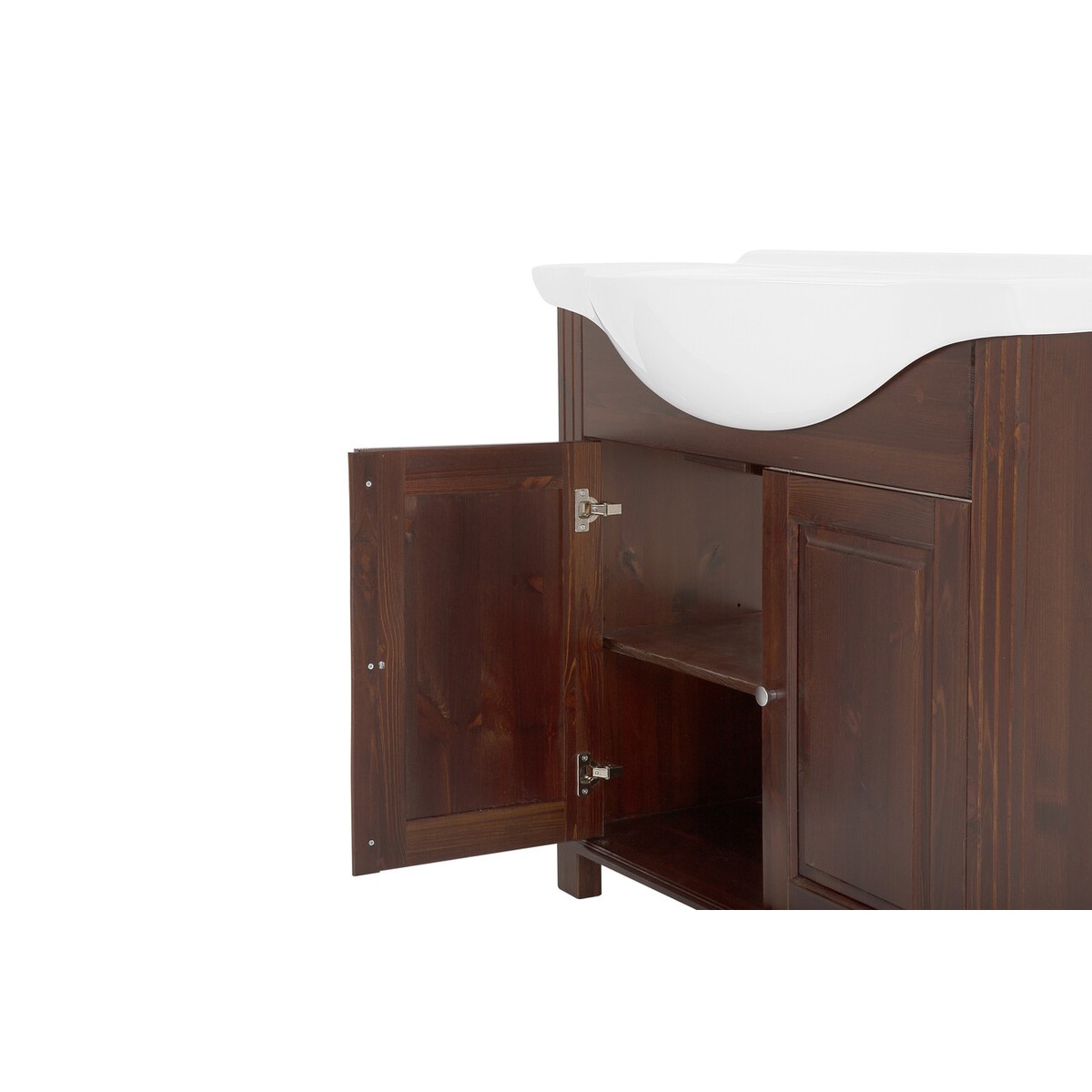 Retro magas fürdőszoba szekrény – belső nézet fiókkal és polccal