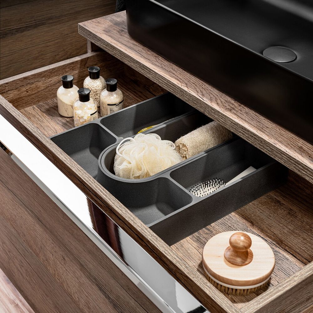 Santa Fe Oak fiók rendező betétekkel – közeli részlet