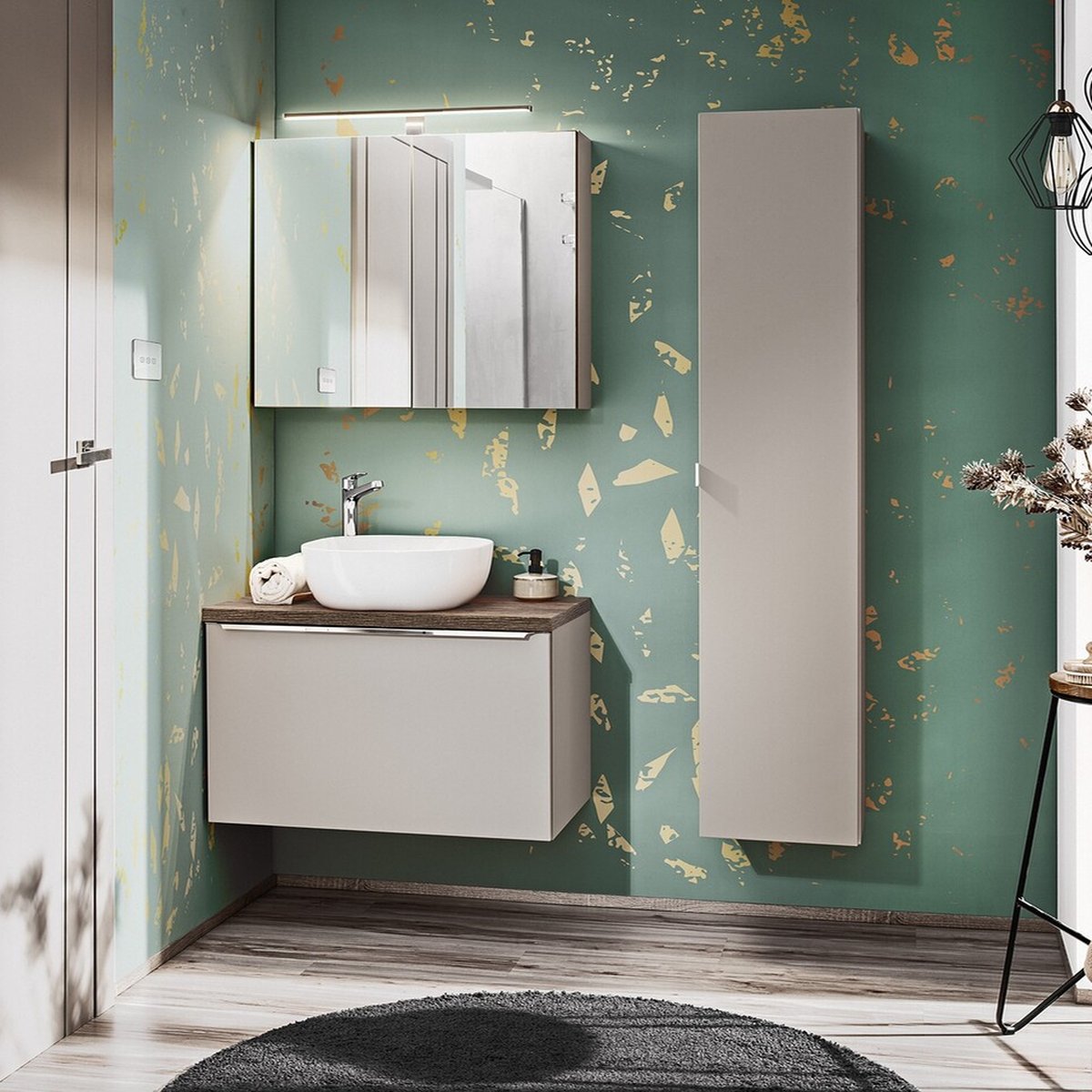 Santa Fe Taupe – modern fürdőszoba, enteriőr 02