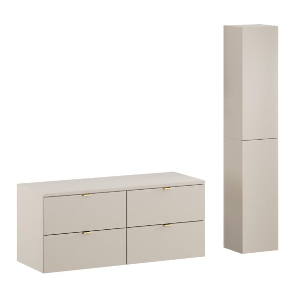 .DALIA KASMIR komplett fürdőszoba bútor szett 120 cm munkalappal és magas szekrénnyel – SET-DC B 120CM HC