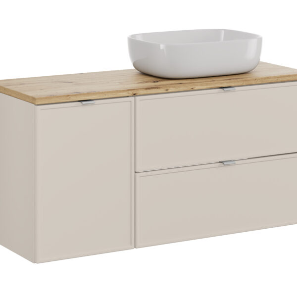 .BELLA KASMIR komplett fürdőszoba bútor szett 120 cm SMILE tálmosdóval – SET-BC B ARTISAN 120CM UN SMILE 50