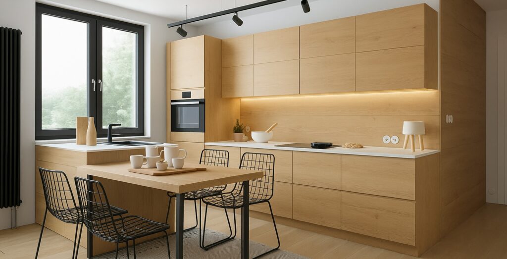 TREVISO elemes konyhabútor Dab Casella naturalny jasny világos tölgy fronttal