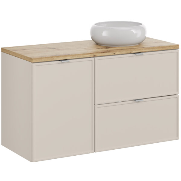 .BELLA KASMIR komplett fürdőszoba bútor szett 100 cm WIKI tálmosdóval – SET-BC B ARTISAN 100CM UN WIKI WH