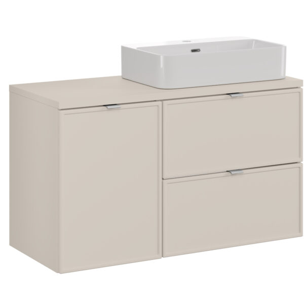 .BELLA KASMIR komplett fürdőszoba bútor szett 100 cm TRUST tálmosdóval – SET-BC B CASHMERE 100CM UN TRUST WH