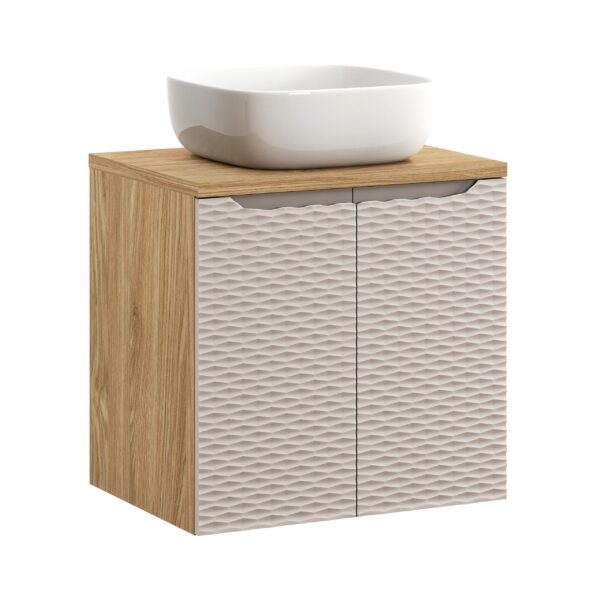 .OCEAN BEIGE komplett fürdőszoba bútor szett 60 cm mosdópulttal és pultmosdóval