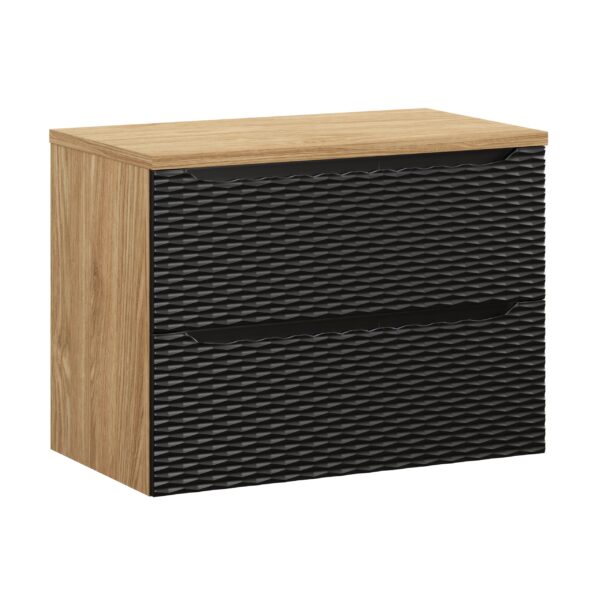 .OCEAN BLACK komplett fürdőszoba bútor szett 80 cm mosdópulttal