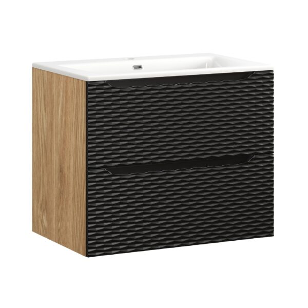 .OCEAN BLACK komplett fürdőszoba bútor szett 70 cm mosdós szekrénnyel