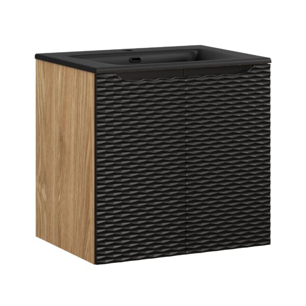 .OCEAN BLACK komplett fürdőszoba bútor szett 60 cm mosdós szekrénnyel