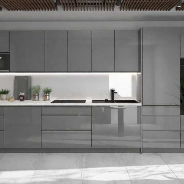 CARRINI GREY magasfényű elemes konyhabútor modern kivitelben