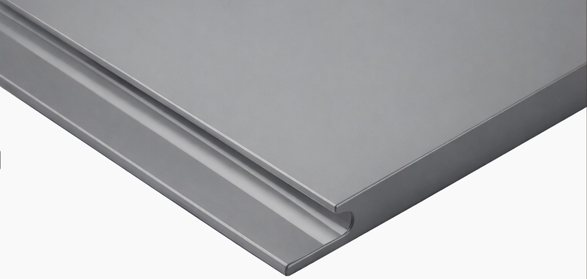 CARRINI GREY szürke akril magasfényű front anyag- és színminta