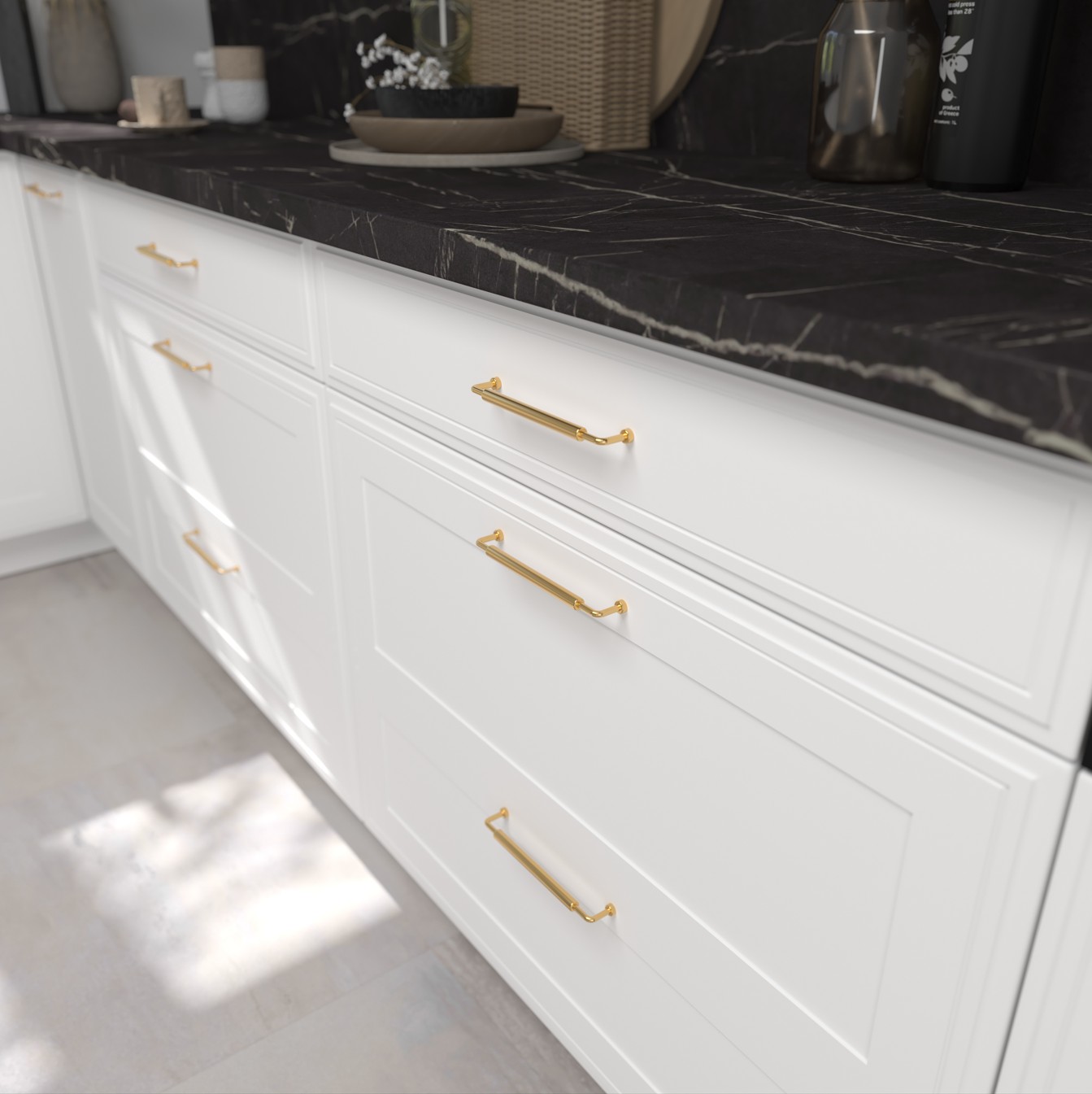 SIGNUM elemes konyhabútor ajtófront részlet – klasszikus keretes kialakítás