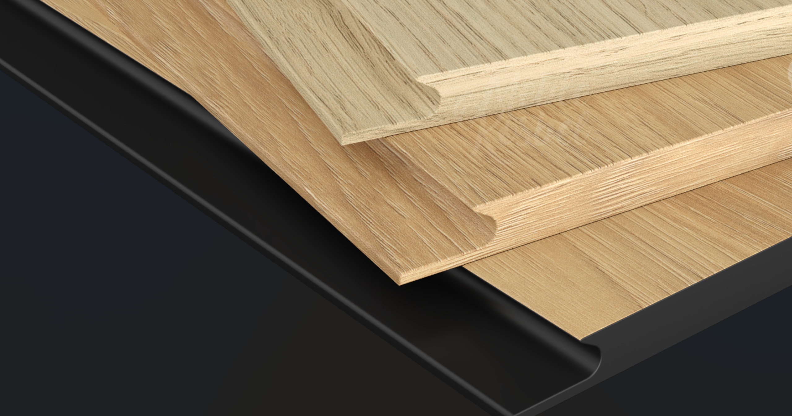 VIANO laminált konyhabútor frontok – három fa árnyalat részletes bemutatása