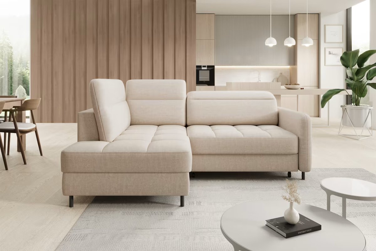 BAREA sarokgarnitúra ELTAP – elölnézeti kép a teljes ülőfelületről