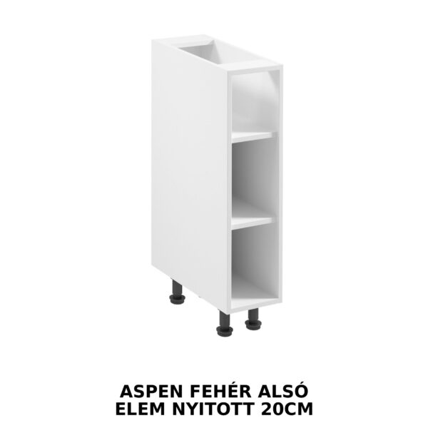 ASPEN GREY MAGASFÉNYŰ elemes konyhabútor ALSÓ ELEM NYITOTT 20CM D20P