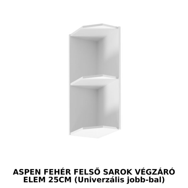 ASPEN GREY MAGASFÉNYŰ elemes konyhabútor FELSŐ SAROK VÉGZÁRÓ  ELEM 25CM G25PZ