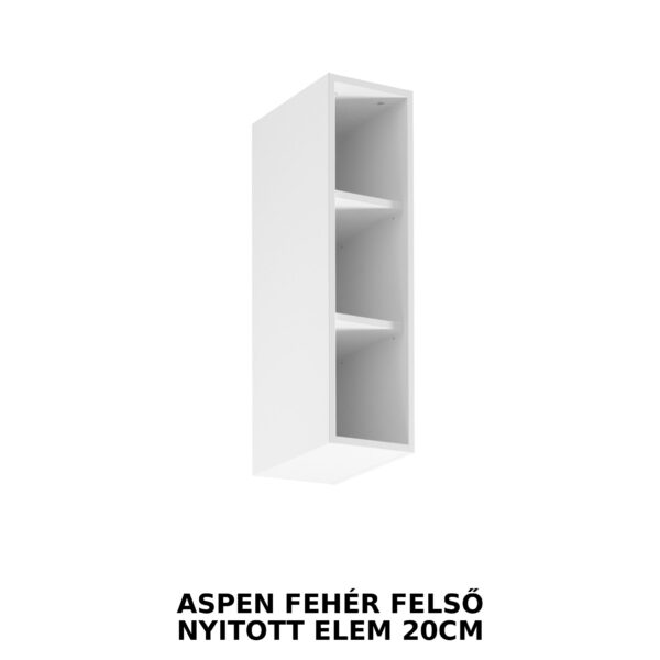 ASPEN GREY MAGASFÉNYŰ elemes konyhabútor FELSŐ NYITOTT ELEM 20CM W20O