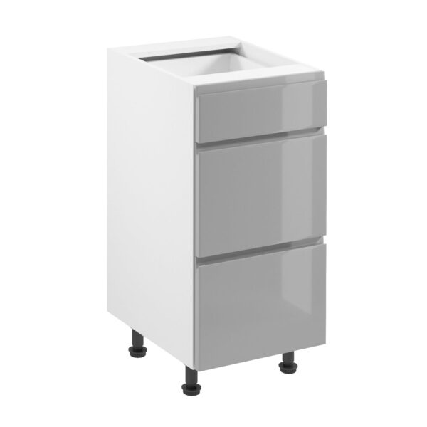 ASPEN GREY MAGASFÉNYŰ elemes konyhabútor ALSÓ ELEM 3 FIÓKOS 40CM  D40S3